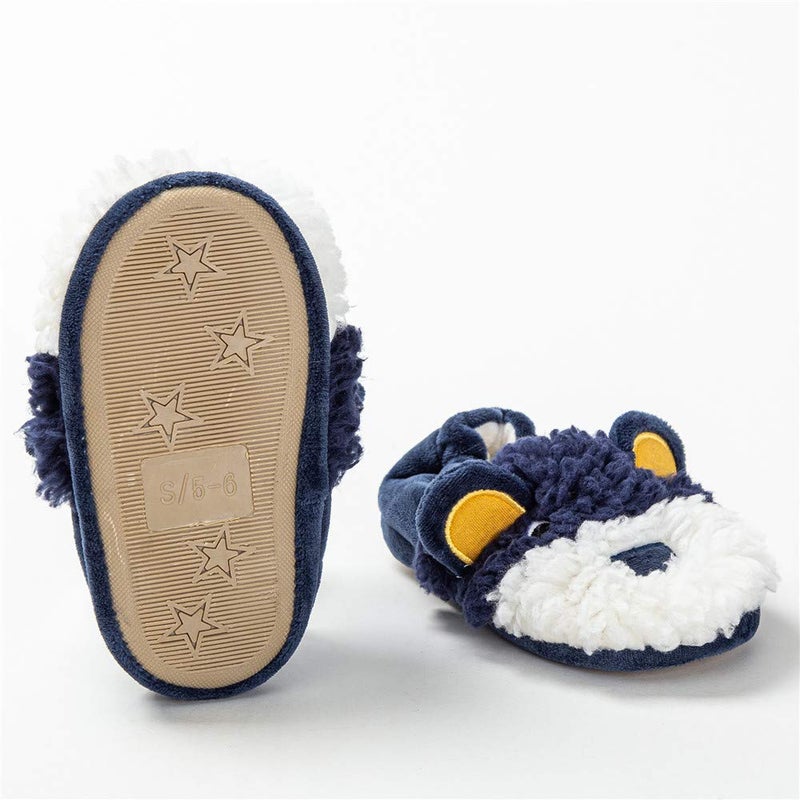 LZSYC Boys Doggy Slippers Indoor,5-6 Toddler Navy - Image 4